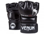 Venum 10646 Перчатки Venum Impact MMA Gloves - Skintex Leather - Black фото